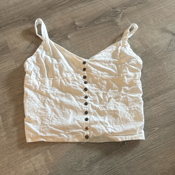 White button down cardigan. - Picture 1 of 5